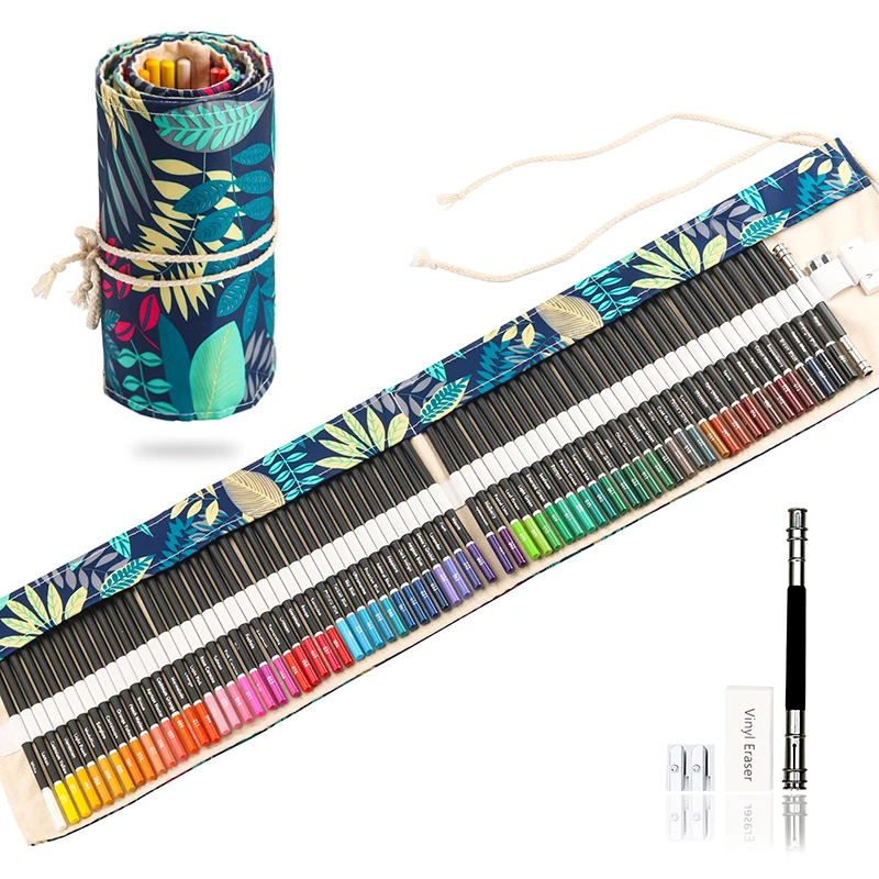 Lápices de colores premium para niños estuche lona artesanal extras