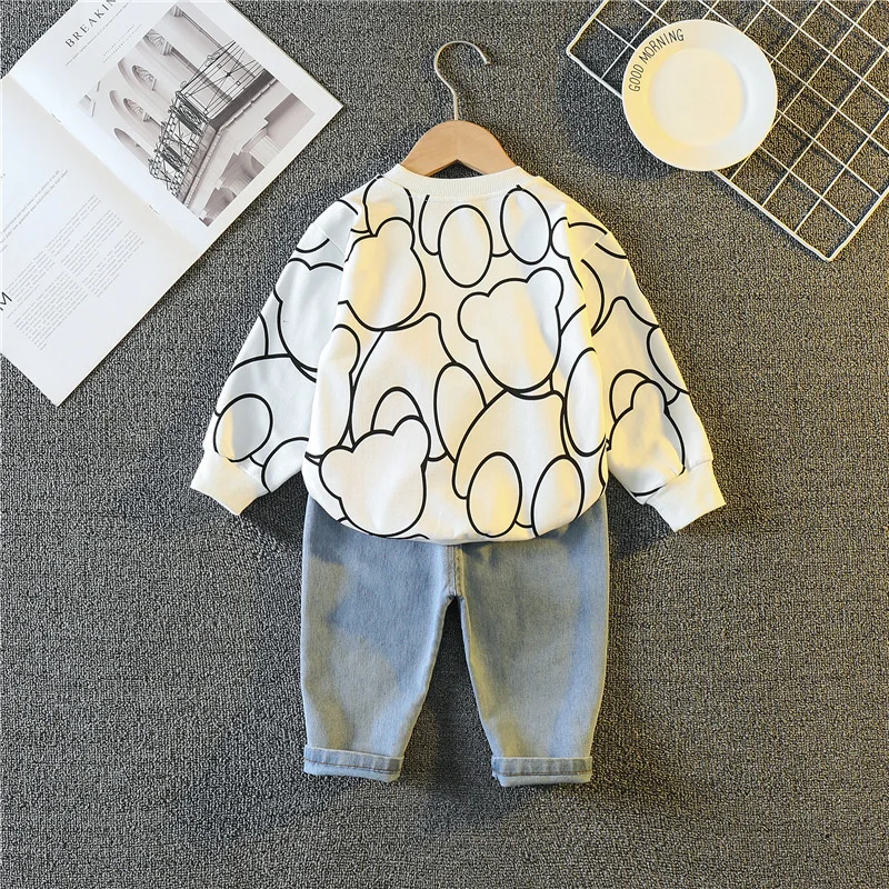 Conjunto chándal infantil primavera otoño - camiseta dibujos y pantalón - imagen 5