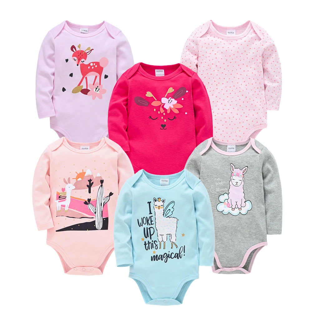 Kavkas conjunto body manga larga bebé algodón suave otoño