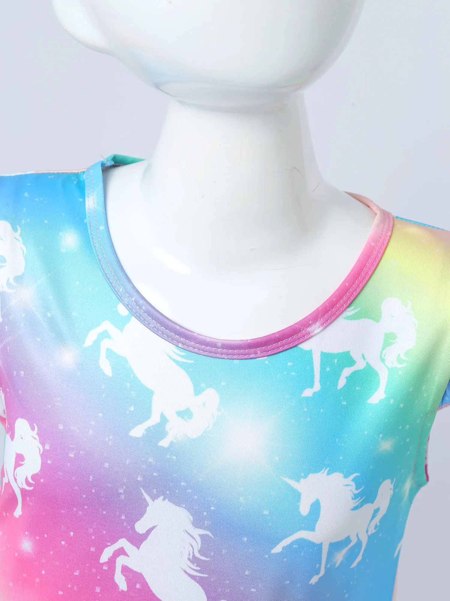 Camisón niña de arcoíris con volantes estilo princesa para dormir - imagen 3