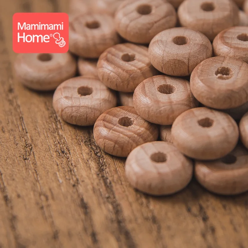 Mordedor sensorial de madera de haya para bebé – Natural y sin BPA - imagen 3