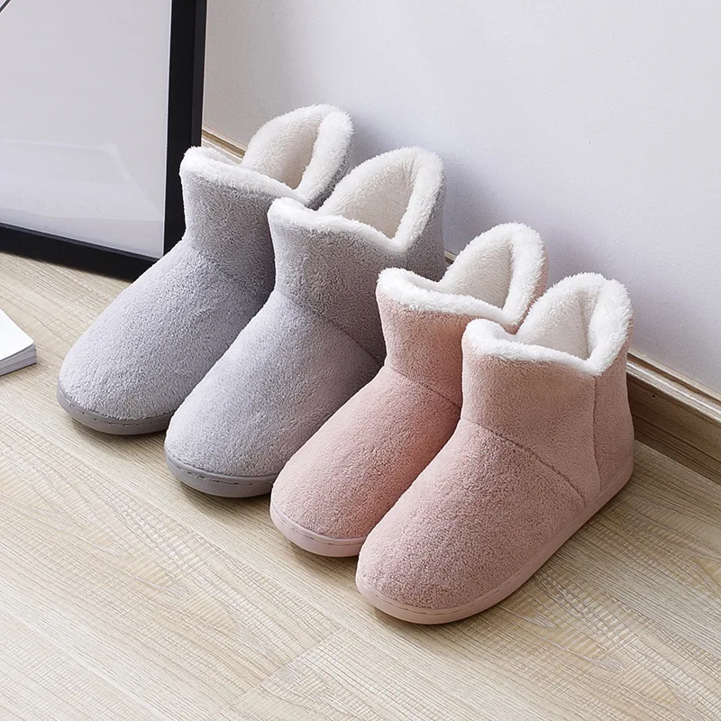 Zapatillas cálidas antideslizantes de casa mujer - imagen 4
