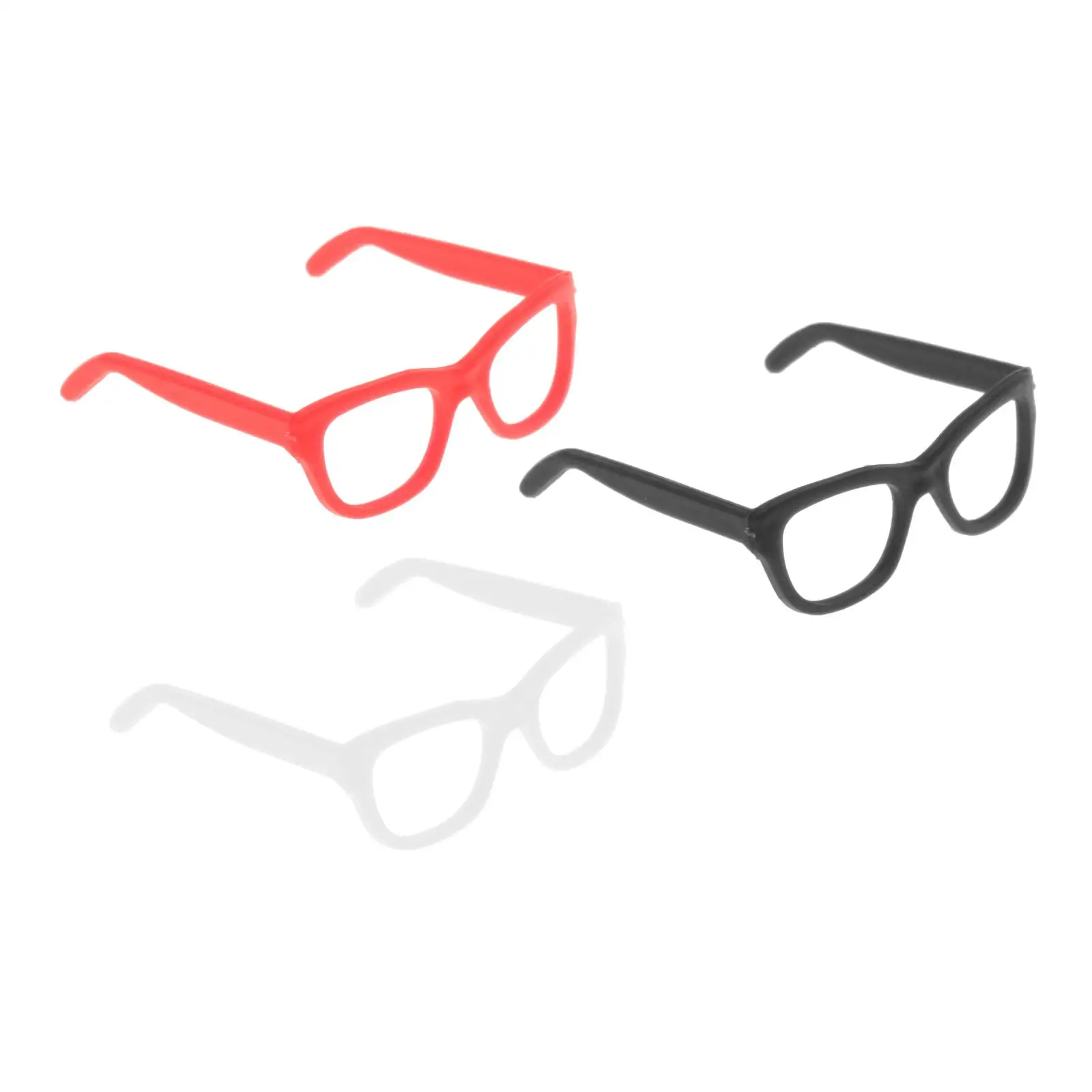 Gafas de muñeca miniatura de plástico ABS sin lentes - imagen 3