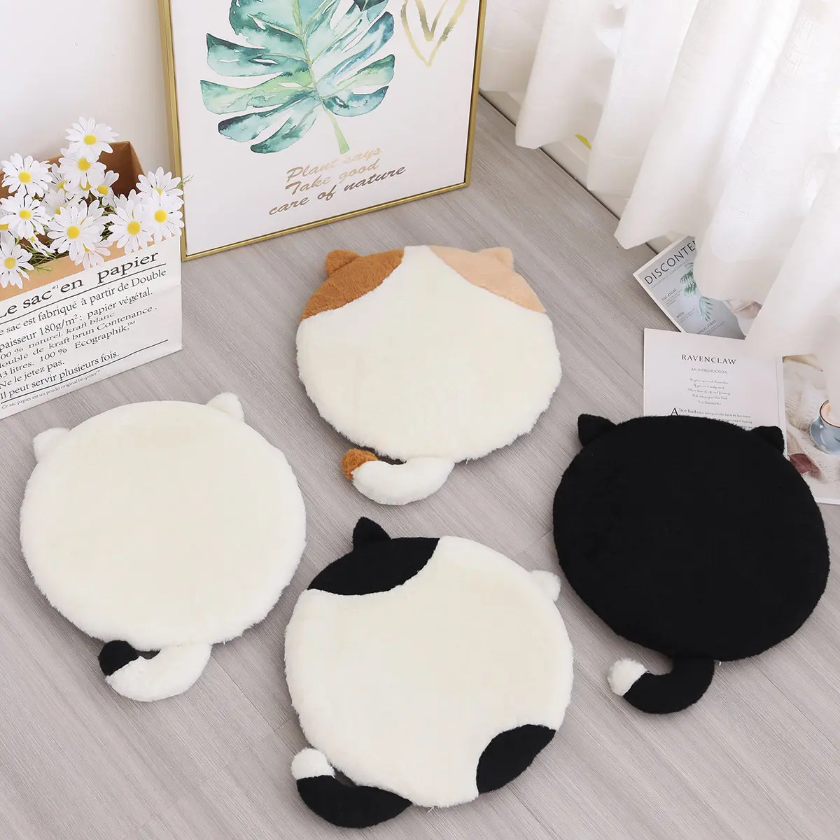 Cojín para silla de espuma viscoelástica con funda de peluche - imagen 5