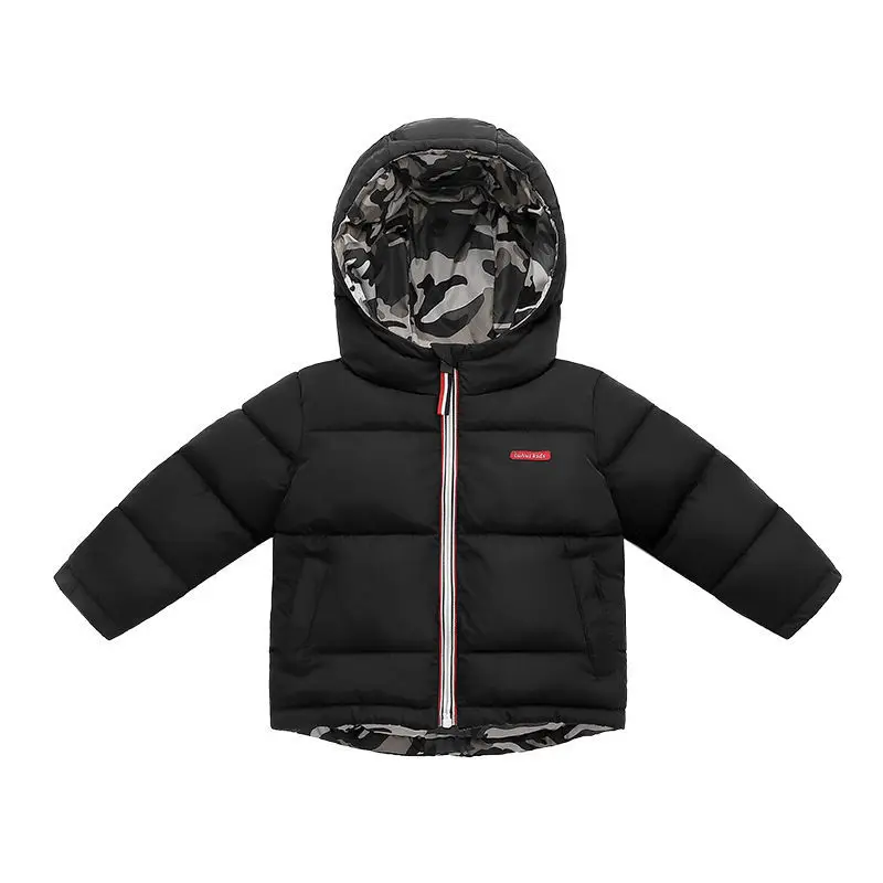 Chaqueta con capucha infantil cálida y cremallera para otoño - imagen 3