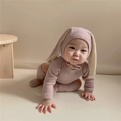 MILANCEL mono capucha conejito bebé recién nacido – Gorro orejitas y calcetines