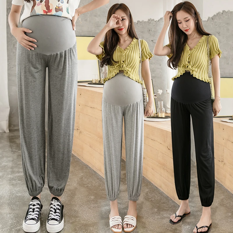 Pantalones de maternidad modal pierna ancha para verano - imagen 4