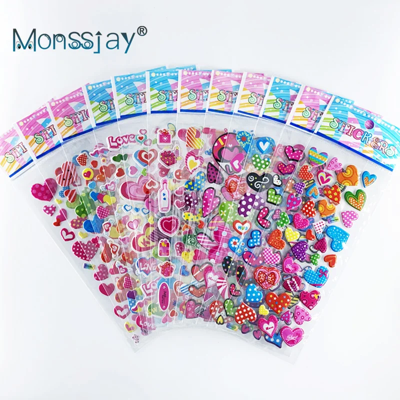 Pegatinas 3D con forma de corazón para niños - Recompensa divertida - imagen 5