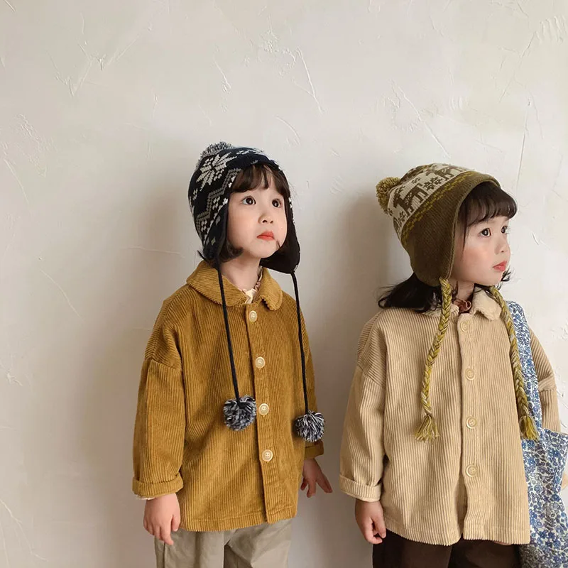 Abrigo de pana acolchado para niña - Estilo clásico invernal y cálido - imagen 2