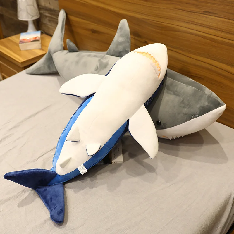 Peluche tiburón para dormir y viajar, tierno regalo suave infantil - imagen 2