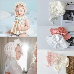 Gorro verano bebé con encaje floral – Protección solar