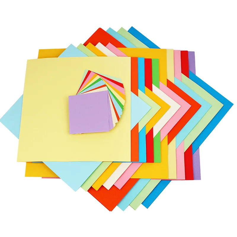 Papel origami cuadrado para niños – Colores artesanales - imagen 4