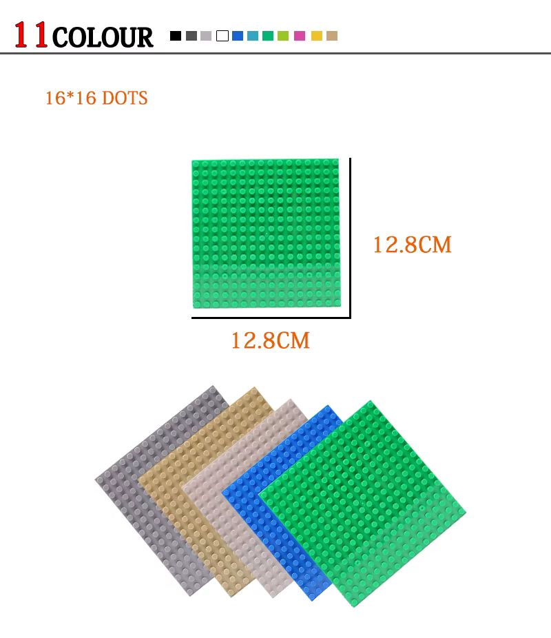 Vista superior de la placa con studs para construcción
