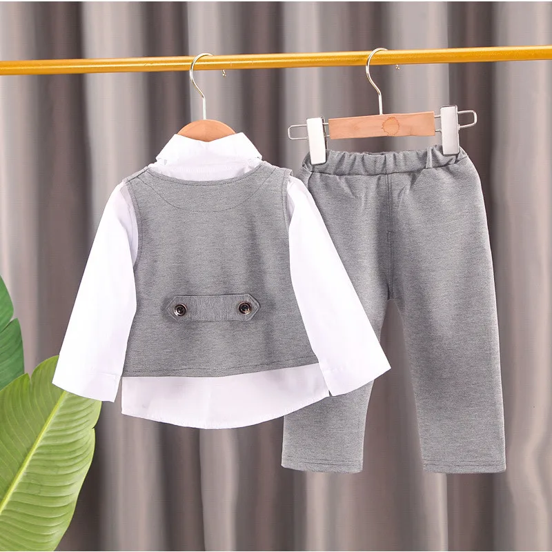 Traje formal completo para niño con chaleco y camisa