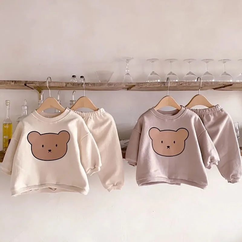 Milancel sudadera con capucha para bebé niña – Estampado oso