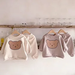 Milancel sudadera con capucha para bebé niña – Estampado oso