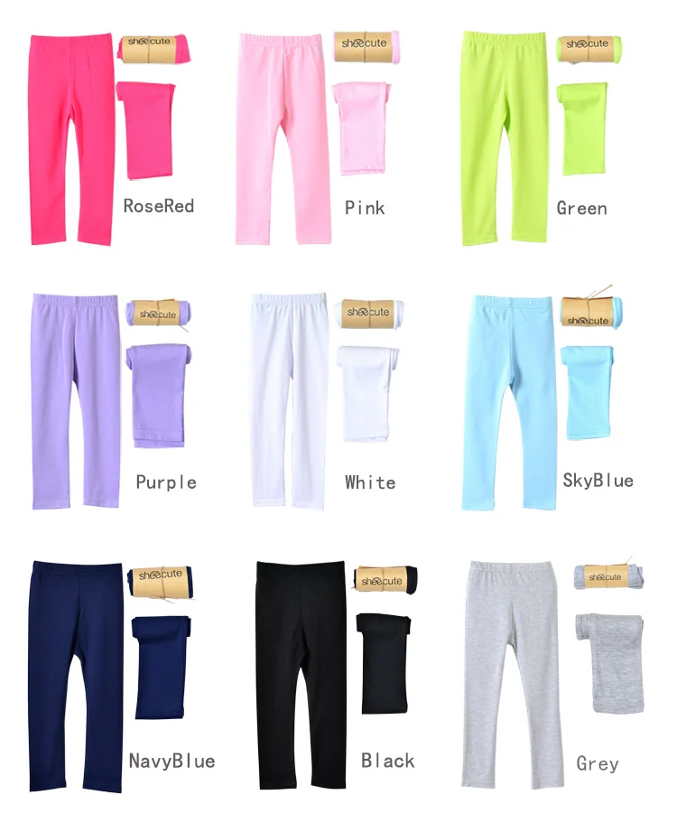 Leggings color caramelo para niña con tejido elástico