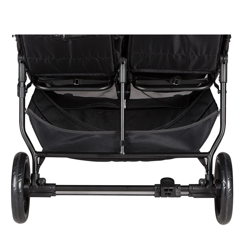 Cochecito gemelar plegable con ruedas reforzadas y doble asiento - imagen 3