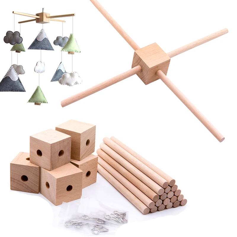 Bite Bites Colgador móvil de cuna de madera para bebé - imagen 4