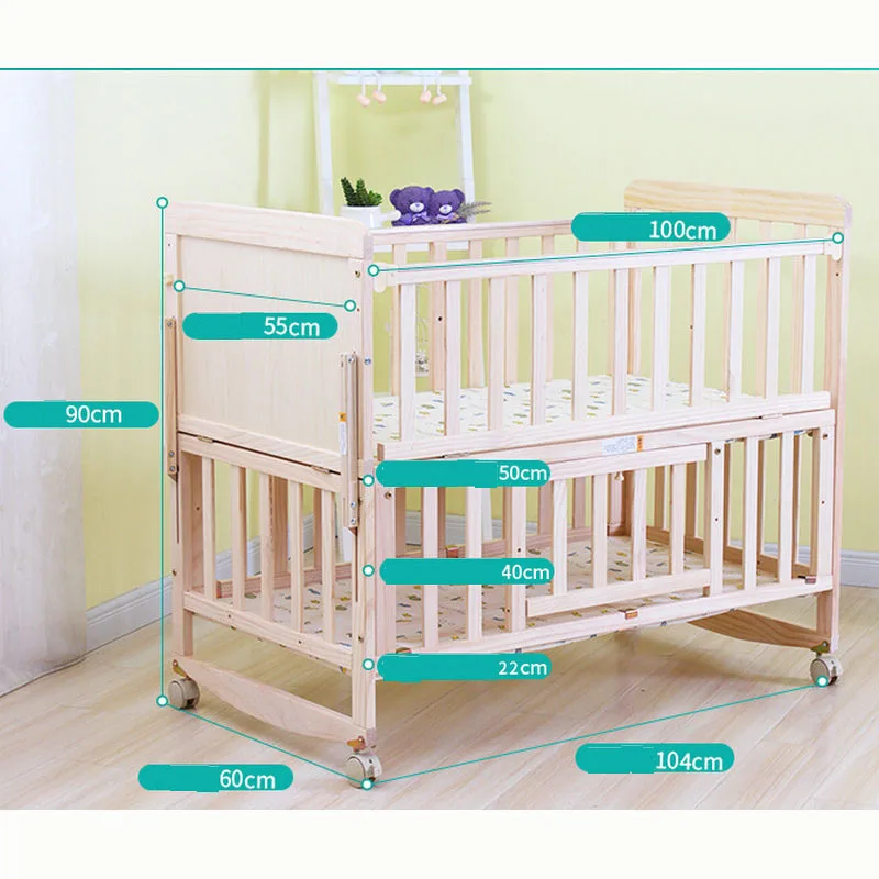 Cuna infantil con ruedas y altura ajustable – Kit cama 6 en 1 - imagen 4
