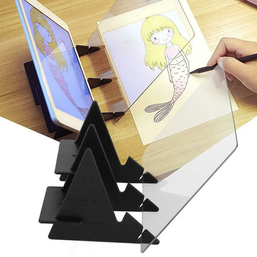 Tablero de dibujo óptico con lente y proyección LED