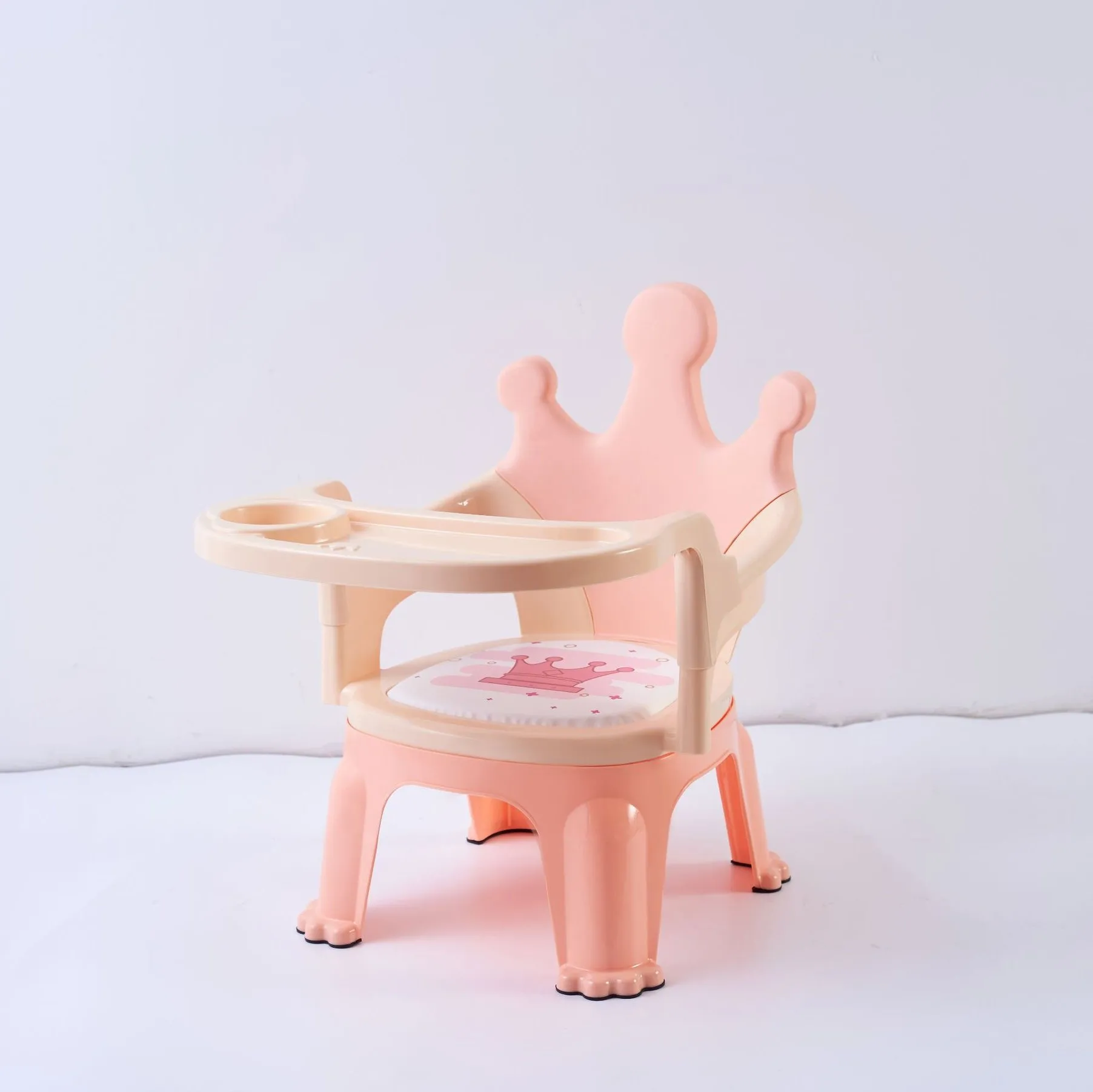 LazyChild Silla de Comedor Bebé con Oso y Corona Suave - imagen 3