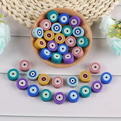 Cuentas de silicona ojos de ángel para manualidades infantiles
