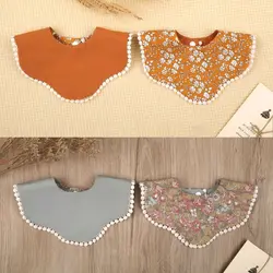 KLV Baberos de bebé florales vintage impermeables de doble cara