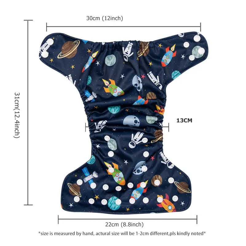 Pañales Pororo Wewborn impermeables reutilizables refuerzo doble - imagen 4