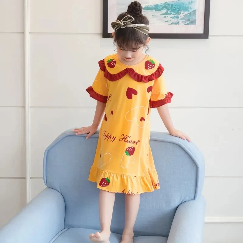 Camisón fino para niñas: pijama de encaje de algodón estilo princesa - imagen 4