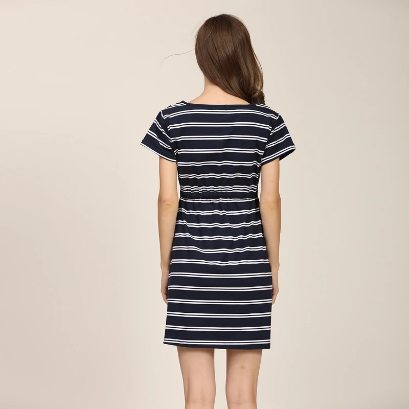 Vestido maternity verano rayas – Holgado talla grande - imagen 3
