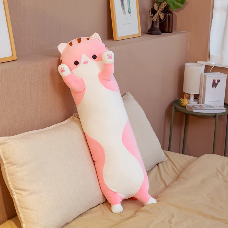 Peluche almohada larga de dinosaurio, unicornio y gato suave - imagen 5