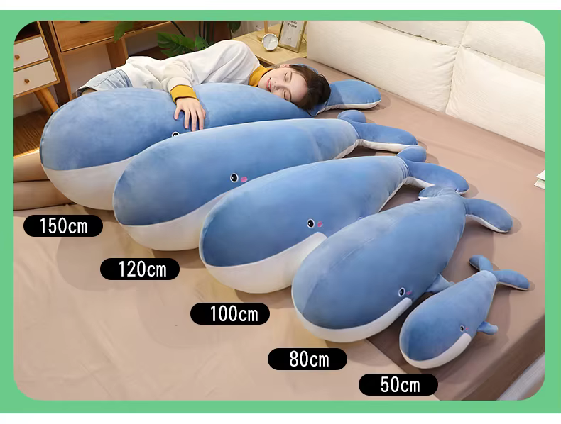 Peluche de ballena azul gigante