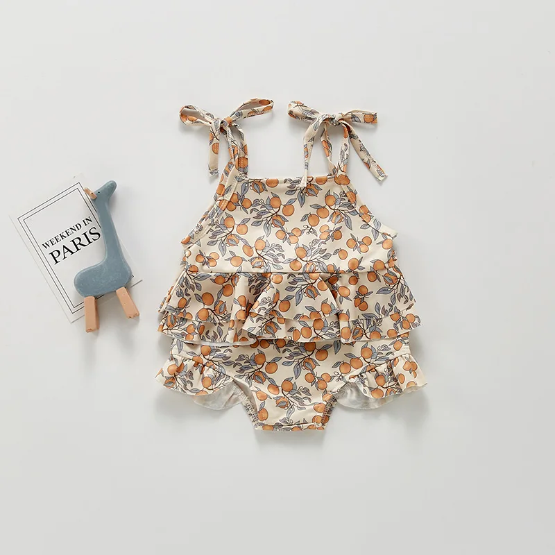MILANCEL Traje de baño bebé niña estampado limón algodón – Verano - imagen 3
