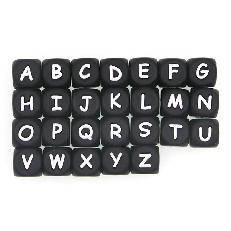 Ejemplo de pulseras con letras de silicona