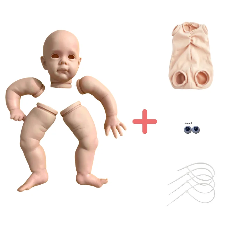 Kit bebé Reborn Maggi – Vinilo suave sin pintar piezas blancas niña - imagen 3