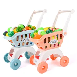 Carrito juguete supermercado con alimentos – Simulación de compra