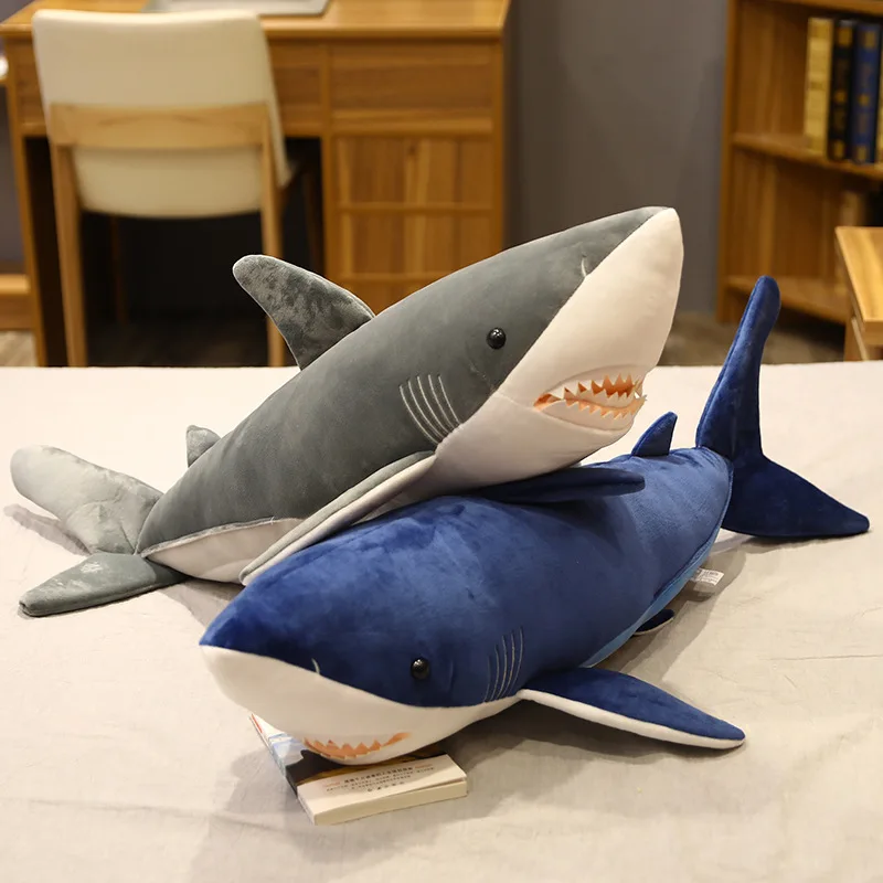 Peluche tiburón para dormir y viajar, tierno regalo suave infantil - imagen 4