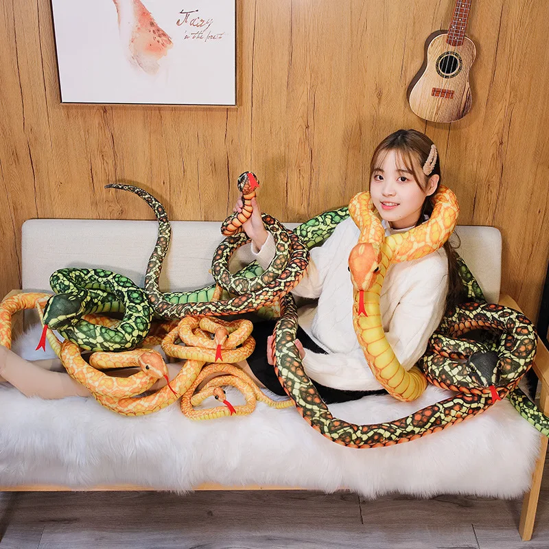Serpiente de peluche gigante infantil, felpa suave para regalo - imagen 3