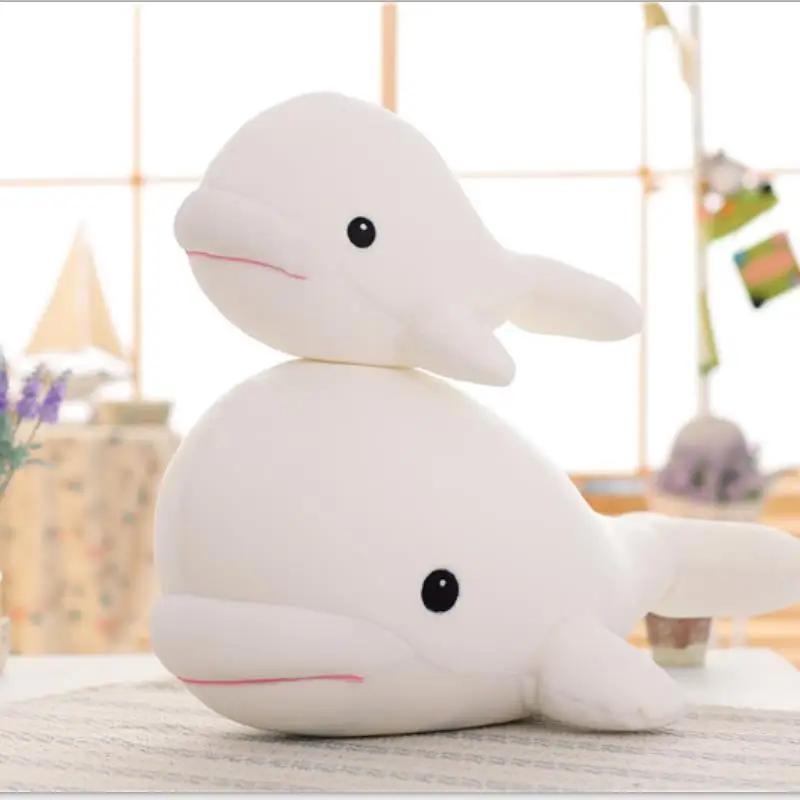 Cojín de lectura tiburón de peluche suave blanco - imagen 5