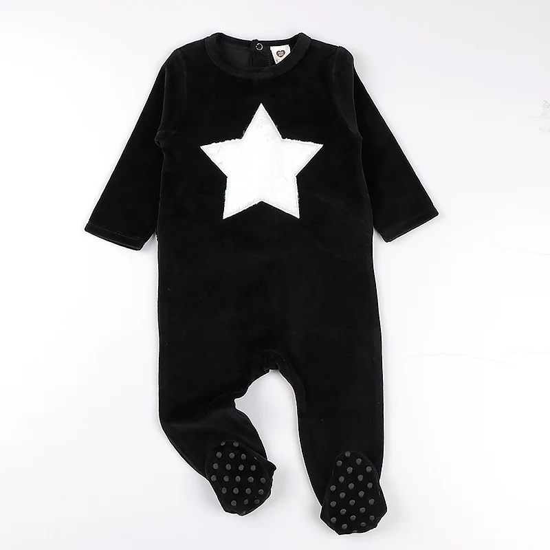 Pelele manga larga para bebé unisex – Estampado corazones y estrellas