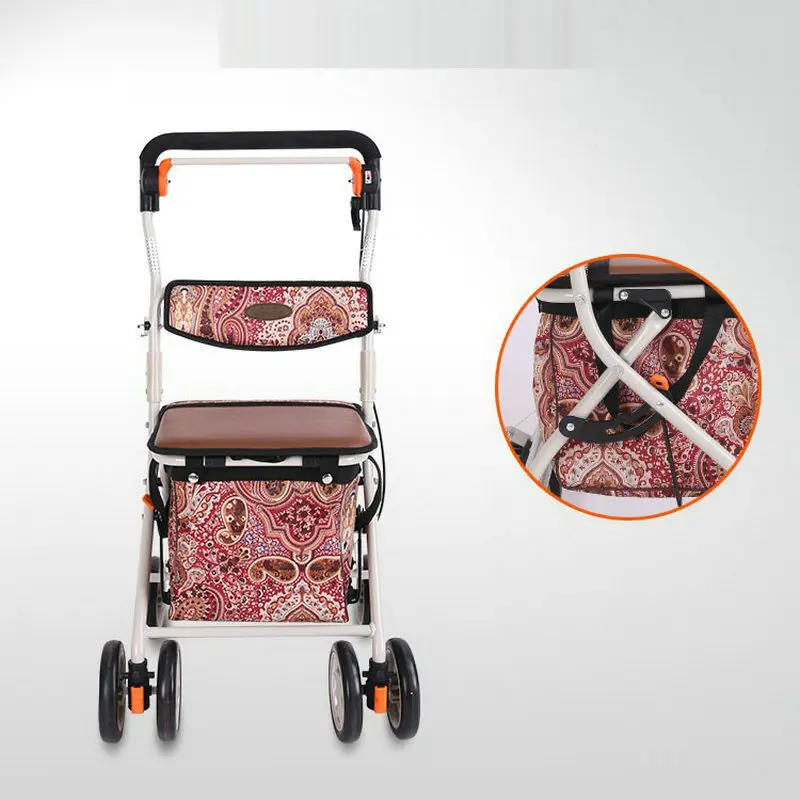 Carrito andador de compra plegable para personas mayores - imagen 5
