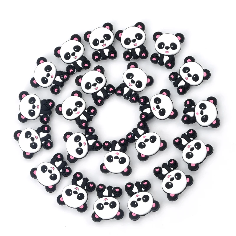 Cuentas de silicona Panda para dentición – Collares masticables bebé - imagen 5