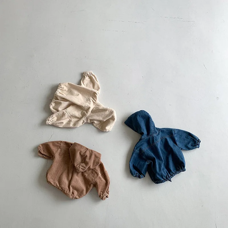 Sudadera Milangel de pana con capucha para niños – Abrigo acolchado niños - imagen 4
