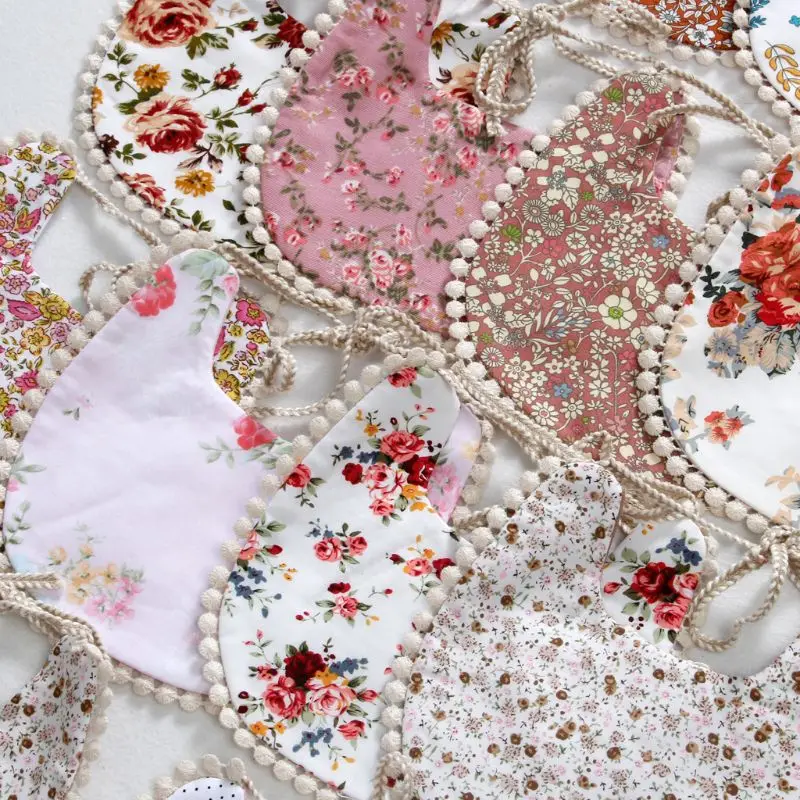 Babero de algodón con tela absorbente para eructos – Diseño floral - imagen 5