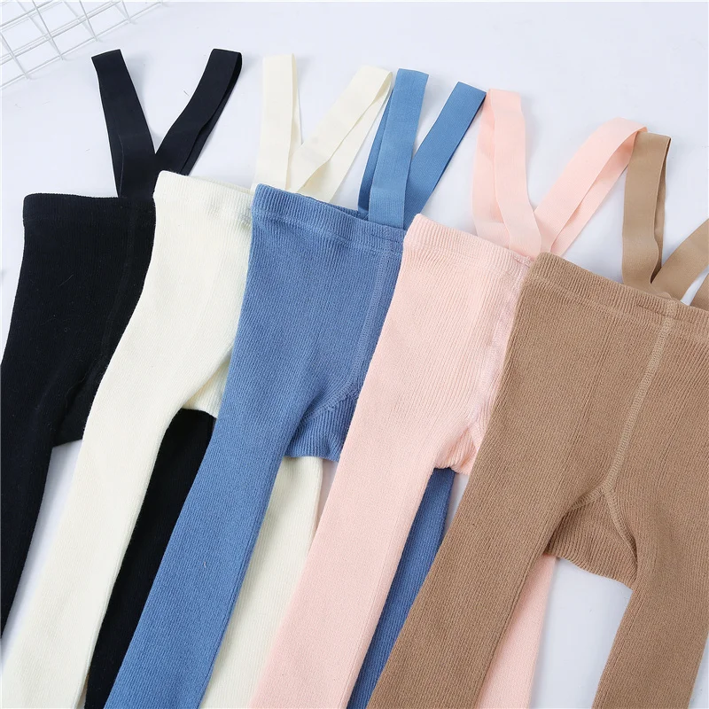 Medias de punto para niñas – Pantimedias con tirantes otoño e invierno - imagen 4