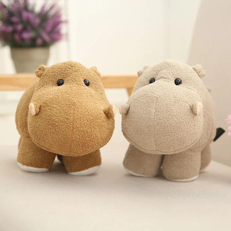 Peluche suave de hipopótamo para niños, juguete de felpa