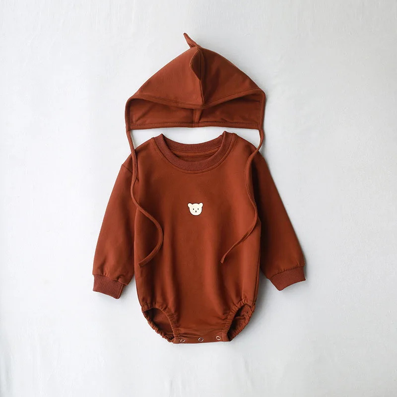 MILANCEL Mono bebé con capucha de oso – Ropa a juego familiar - imagen 2