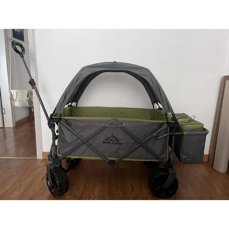 Carro plegable de paseo con toldo para playa y picnic - imagen 3