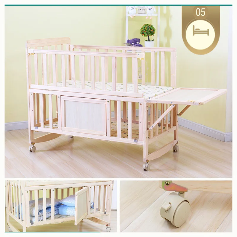 Cuna infantil con ruedas y altura ajustable – Kit cama 6 en 1 - imagen 2